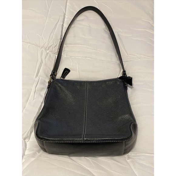 Fossil 75082 Genuine Leather Purse Pebbled Leather Shoulder Bag - Picture 13 of 16